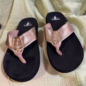 Corkys Rose Gold‎ Flip Flops